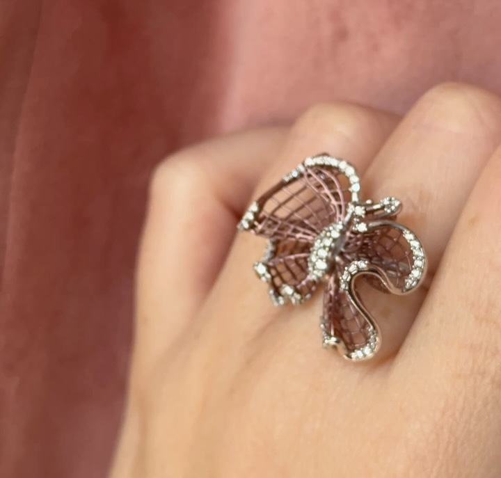 Motyl różowe złoto